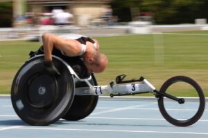 Rob wheelchair racing