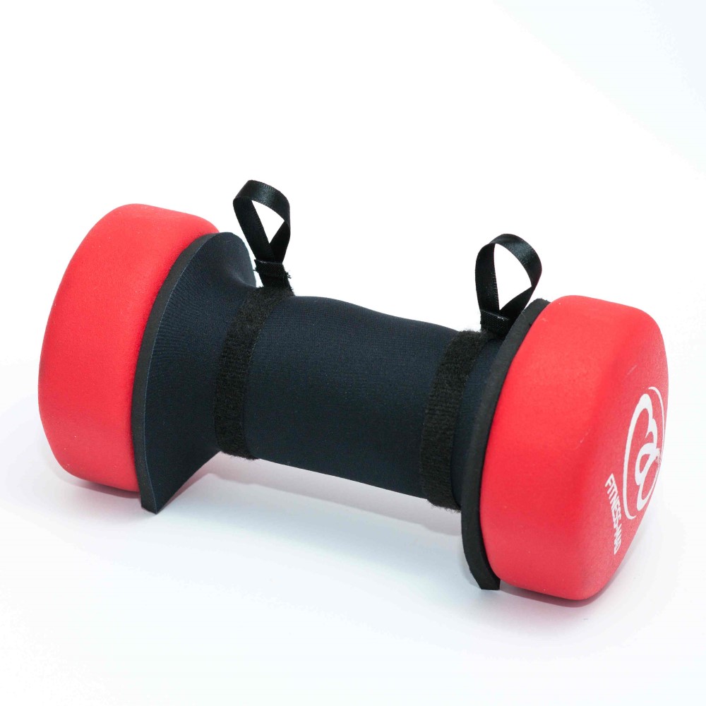 Heavy use gripping wrap on free weight. Adaptive gym equipment. Suitable for reduced hand function: tetra, quad, cerebral palsy, SCI, spinal cord injury, stroke and more.