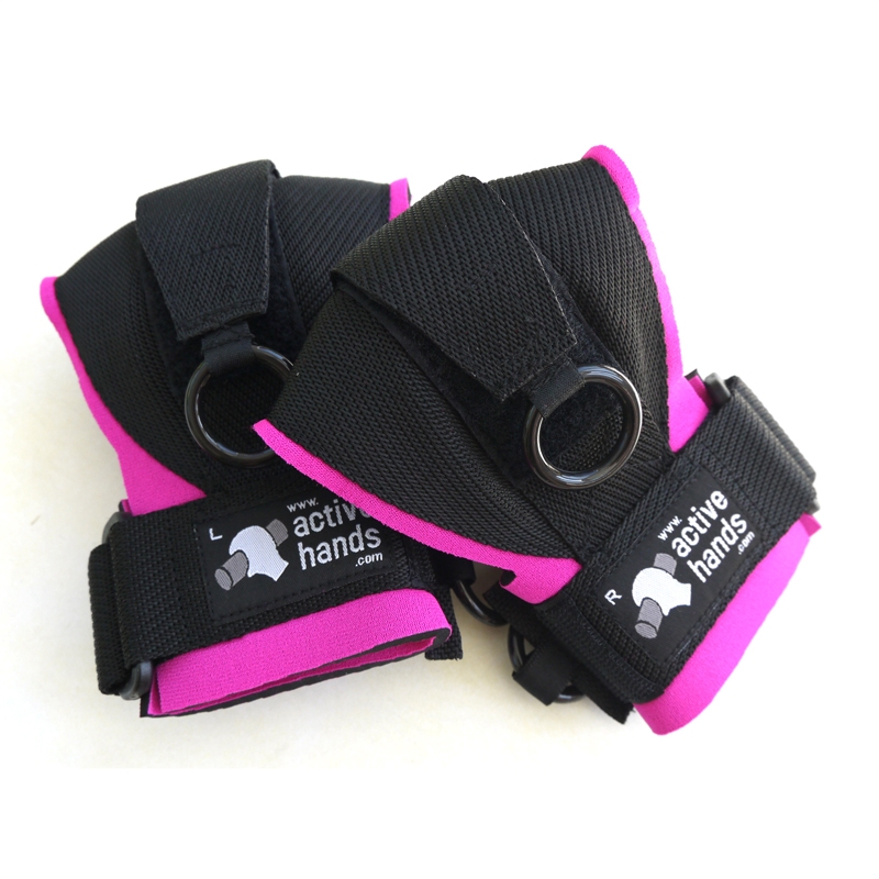 General Purpose gripping aids, Pink. Adaptive gym equipment. Suitable for reduced hand function: tetra, quad, cerebral palsy, SCI, spinal cord injury, limb difference, stroke and more.