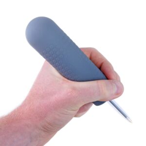 cutlery grip with pen in. disabled hands , cerebral palsy aids , stroke aids , stroke survivor , stroke gadgets , stroke rehabilitation , quad aids , quadriplegic aids , quadriplegic gadgets , quadriplegic gloves , disability aids , wheelchair gym equipment , aids for disabled hands , grip aids , gripping aids , hand mobility aids , assistive devices for hands , handicapped aids , hand aids , wheelchair gym equipment , cutlery grips , adaptive kitchen equipment