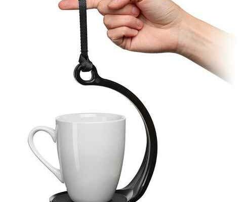 the spillnot is a mug or glass carrying device that you can swing around without the drink spilling