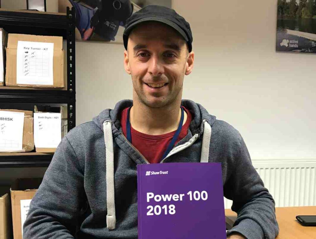 Rob holding Power 100 2018 list
