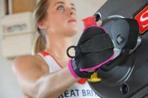 Paralympian Josie Pearson uses our General Purpose gripping aids. Suitable for reduced hand function: tetra, quad, cerebral palsy, SCI, spinal cord injury, stroke and more.