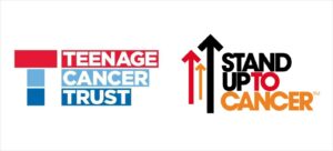 logos for Teenage Cancer Trust and Stand Up To Cancer