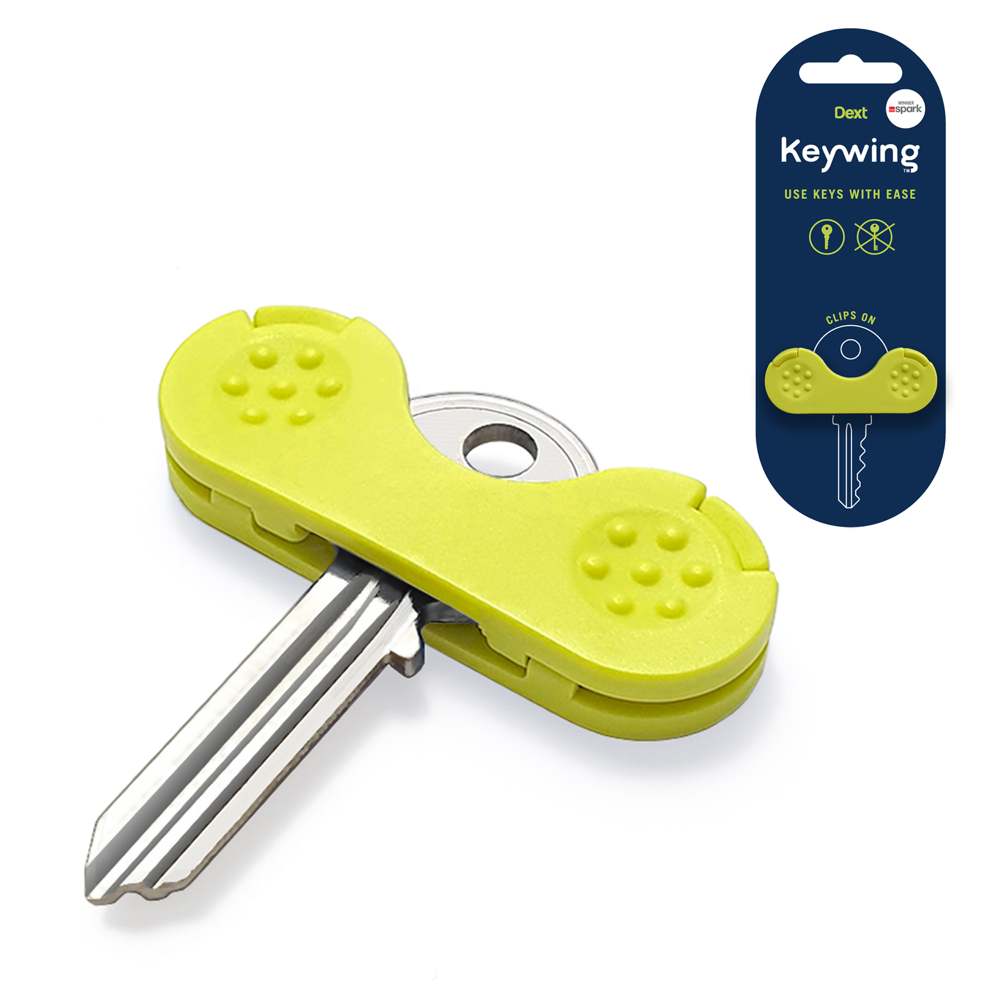Green key wings for making keys easier to turn