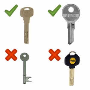 Keys that work and keys that don't