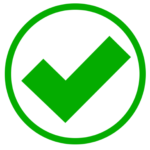 Green tick mark