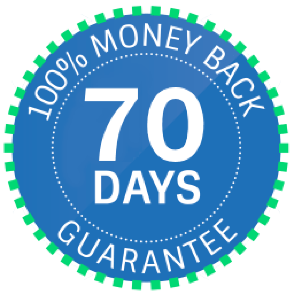 70 day guarantee logo for steady mouse software