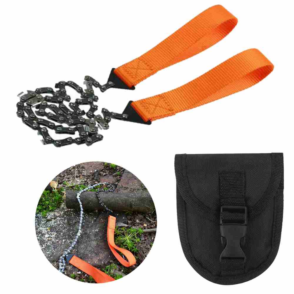 survival chainsaw with pouch