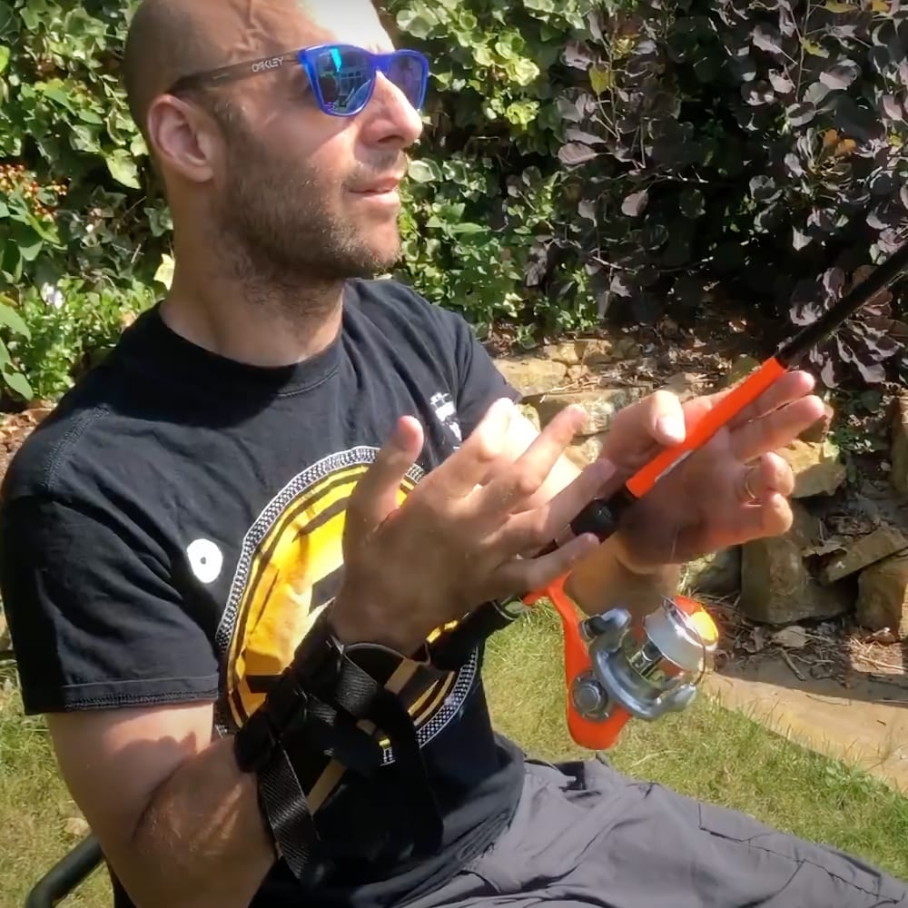 Rob fishes for octopus in his garden to demonstrate how the Strong arm 2 works