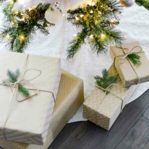 Christmas parcels under a tree