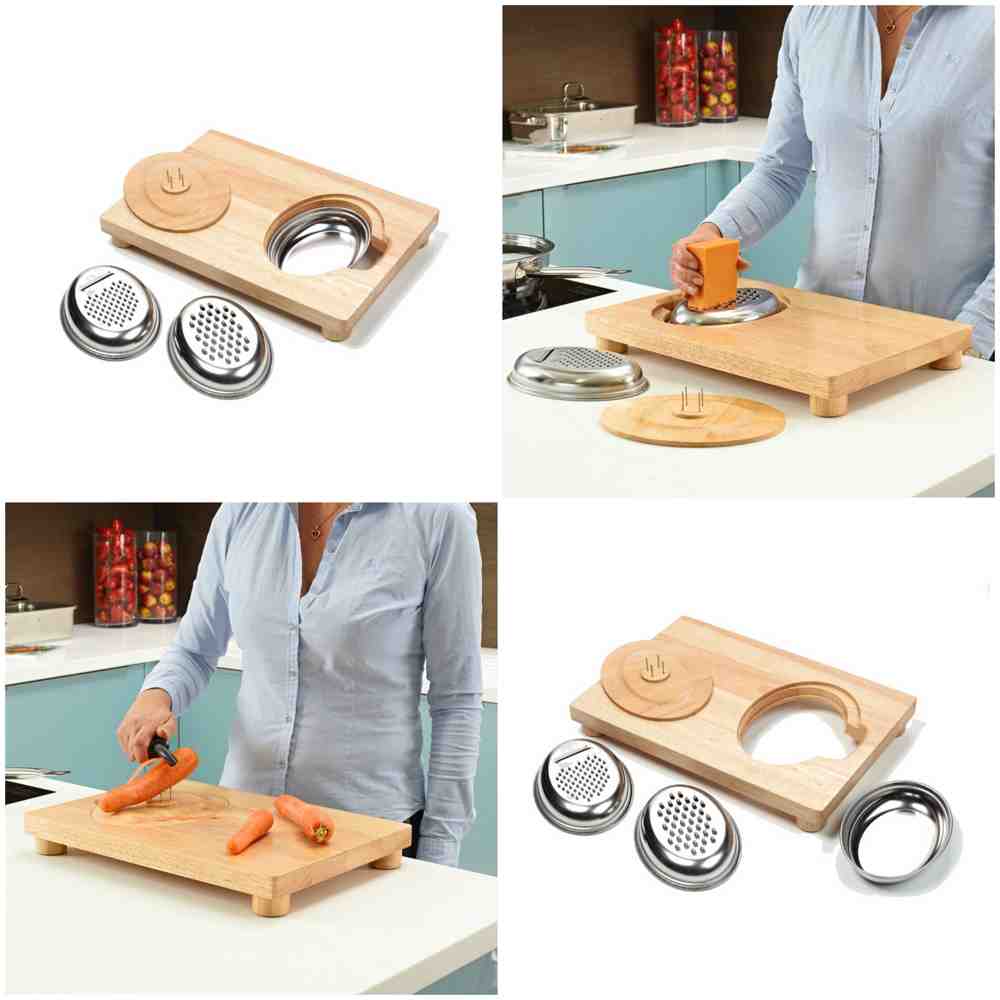 Chopping board in use