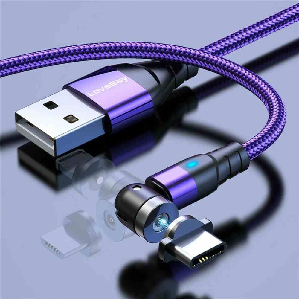purple magnetic phone charger to help people with reduced hand function charge their phone