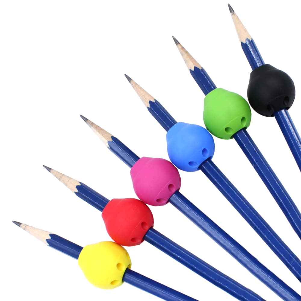 the butter or ball pencil grip comes in six colours