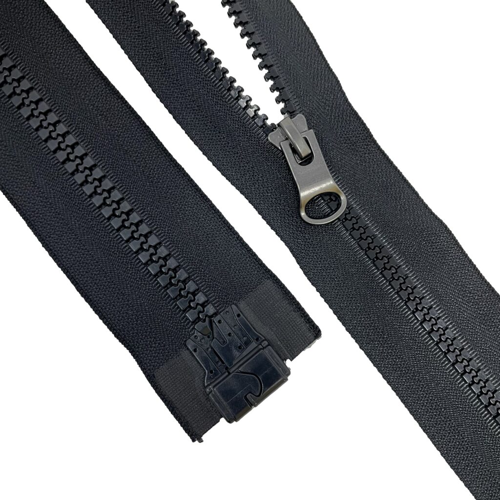 Black long zip with square MagZip connector