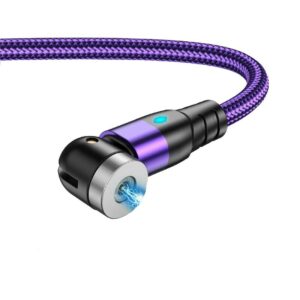 magnetic charger cable in purple