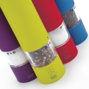 grippy salt and pepper grinders can be used with peppercorns and sea salt