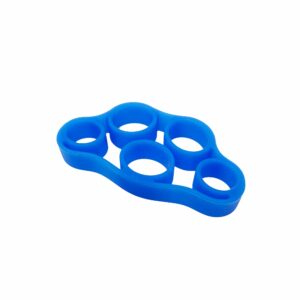 the blue one stretchy finger exerciser is the medium strength
