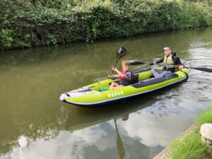 Rob and his son had a great time kayaking thanks to the kayak adaptations