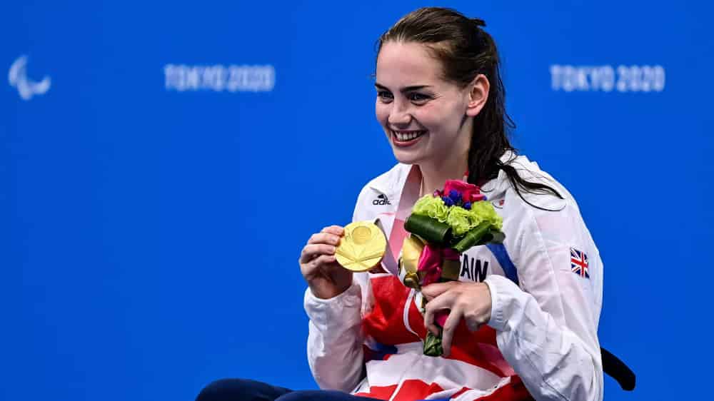 Active Hands ambassador Tully Kearney won a gold medal in freestyle swimming