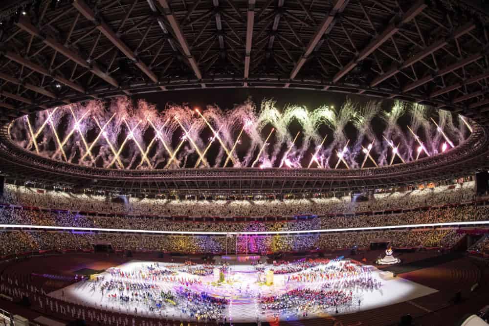 Paralympics opening ceremony in stadium