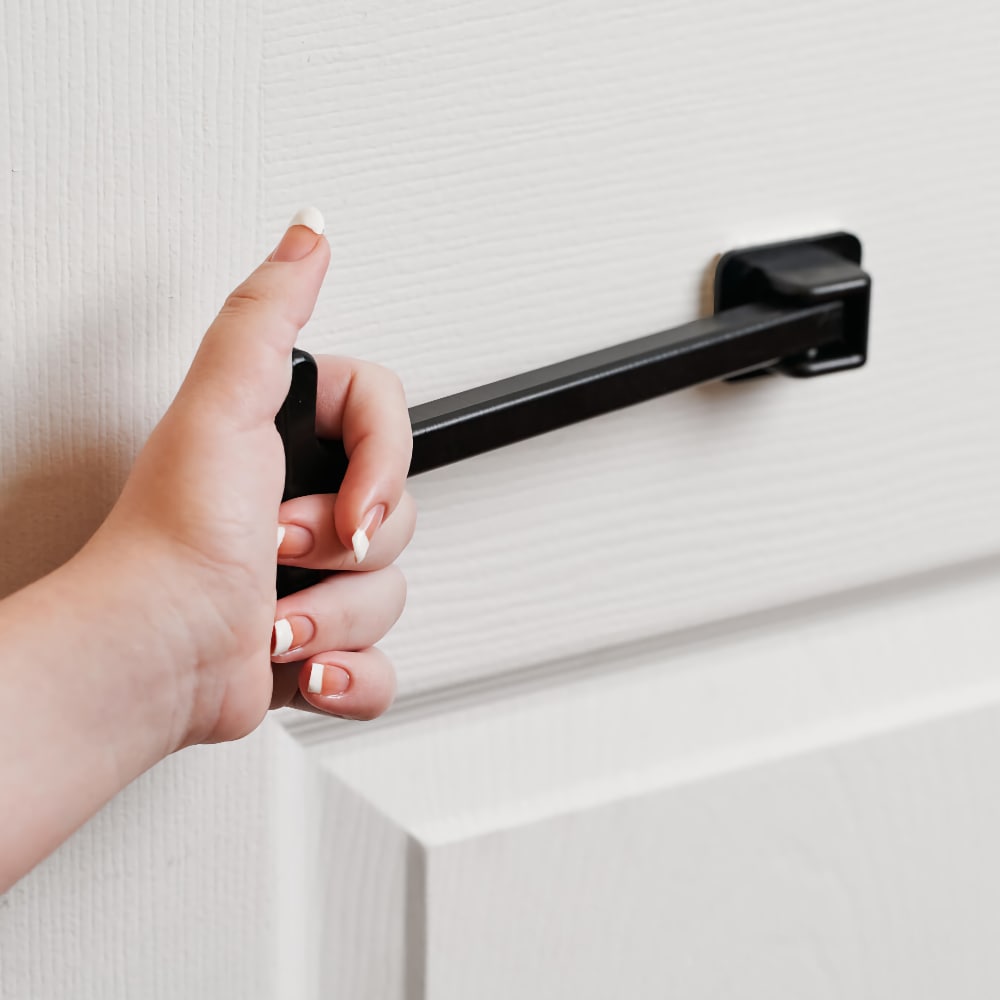 handle that attaches to your door to make it easier to pull closed if you are in a wheelchair or walker