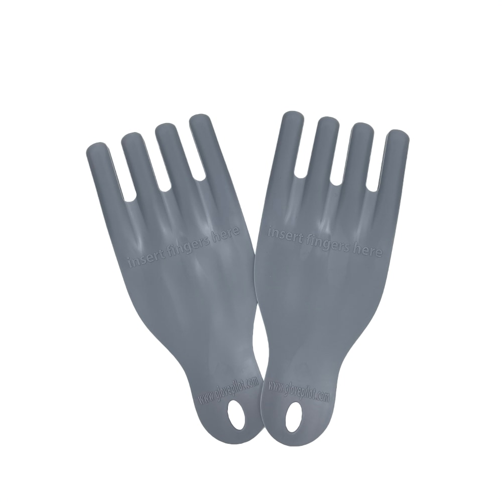 The glove pilot comes as a pair of plastic inserts to help you put your gloves on