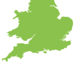 green map of the UK