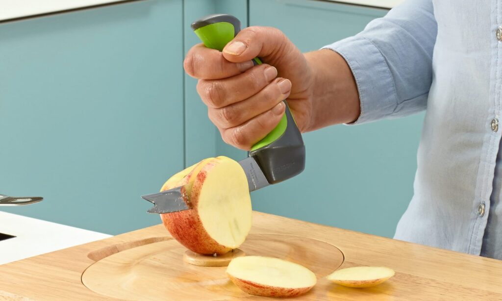 All purpose knife used for cutting an apple