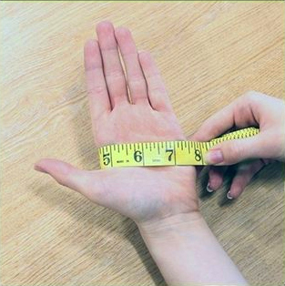Measuring hand for Grippitz push gloves