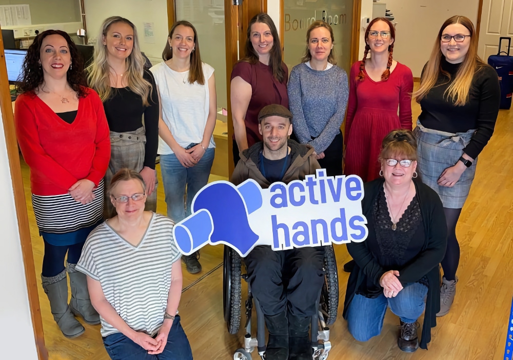 The Active Hands Team - all in the office at one, a rare occurrence!