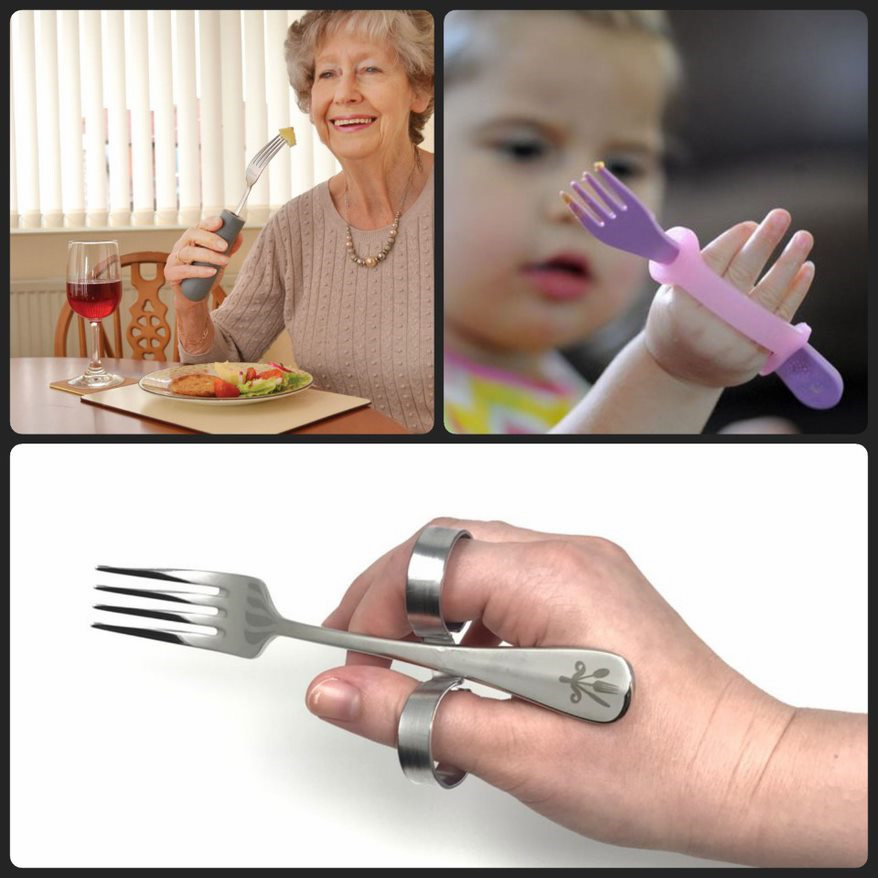Various cutlery options in use