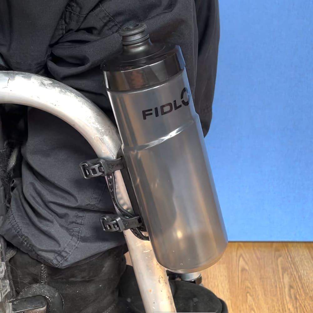 The Fidlock Twist bottle attached to the uni base