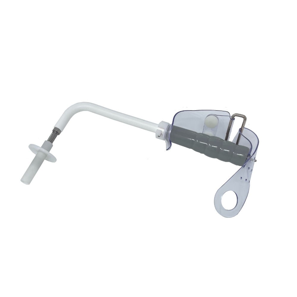 The Therafin Supp-A-Sert is a device for inserting suppositories. The easy reach long handle and strap make usage possible with reduced hand function.