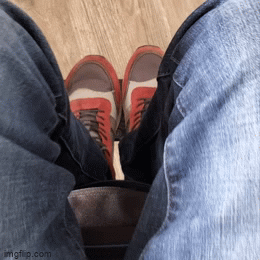 a gif of legs twitching in spasm - a real issues for many with spinal cord injuries