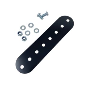 Extension Plate pack for the Soloc FlexiFix arm containing extension plate, 4 washers, 2 screws and 2 nuts. Increase the length by 120mm