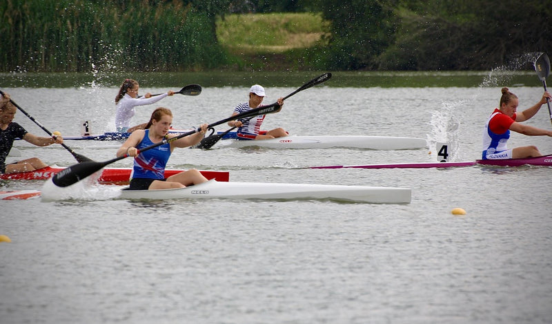 Georgia Carmichael competing for Team GB kayaking