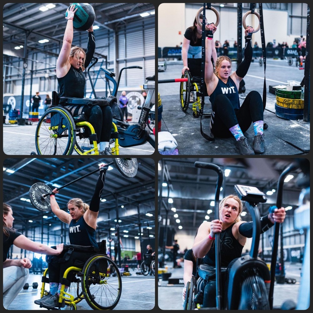 Georgia Carmichael working hard in the gym to recover from her injury