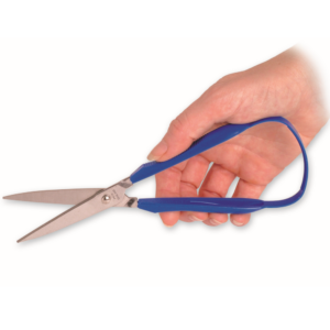 Easi grip scissors in hand