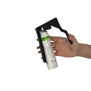 Easyspray being used on deodorant bottle