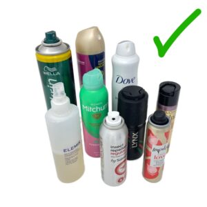 The EasySpray will work with all of these different types of aerosol and spray bottle