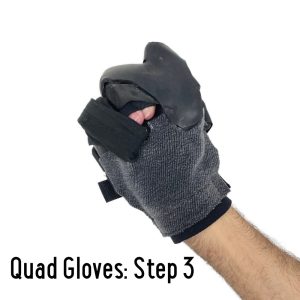 Use the strap to secure the other two fingers in place