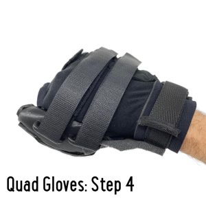 Step 4: tighten the straps across the back of the hand
