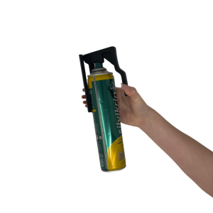 The eazyspray can be used on hairspray cans