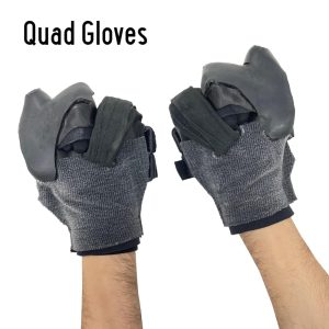 Wheelchair racing gloves designed for those with SCI or other disabilities with reduced hand function