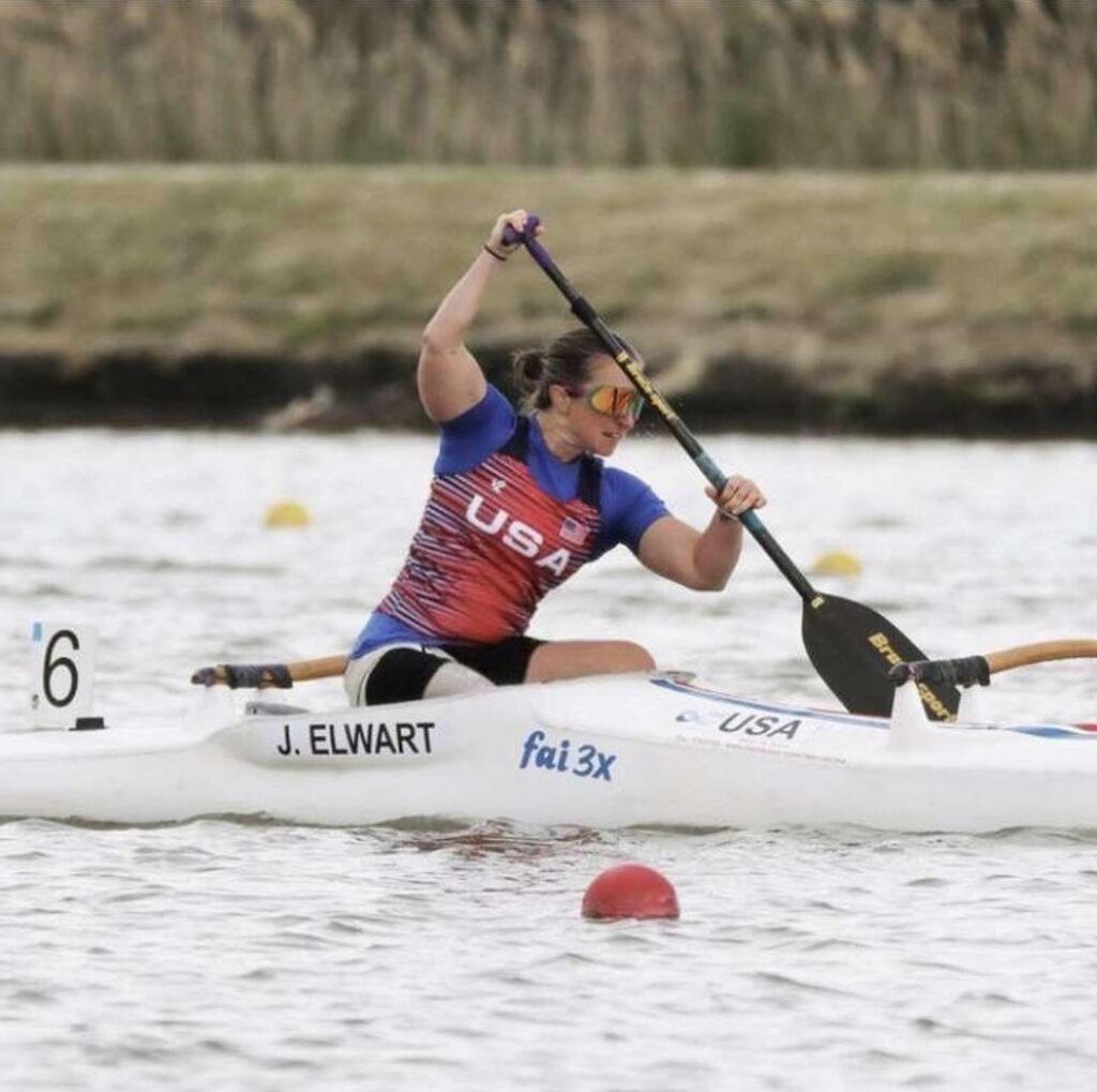 Jillian Elwart canoeing