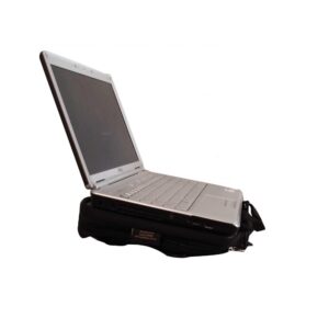 The trabasack mini can be used with small laptops, iPads or for eating and drinking