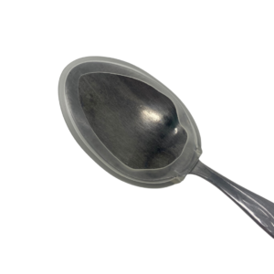 Close up of a spoon guard on a spoon