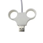 This is what a USB connector looks like - many older plugs use these.