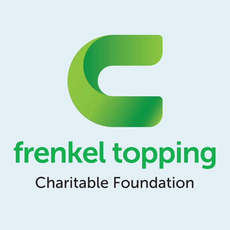 image shows green logo of the frenkel topping charitable foundation